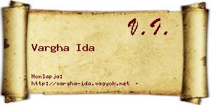 Vargha Ida névjegykártya