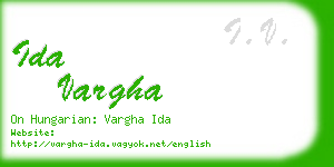 ida vargha business card